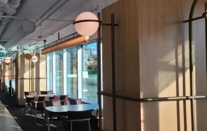 Custom Globe Wall Light, Amazon Office, Vancouver, BC