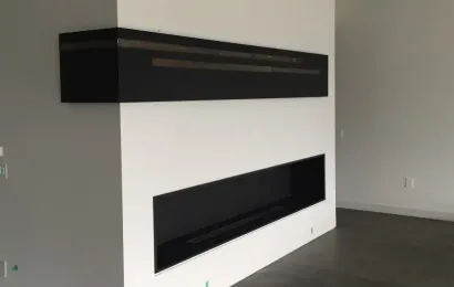 Custom Fireplace with Rotating Arm Lights